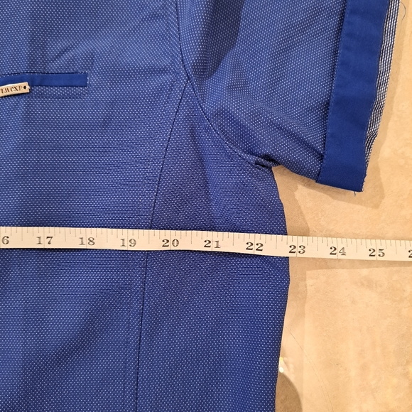 Men's short sleeve button down shirt by TM EXPOSURE size XL Blue - Picture 5 of 7